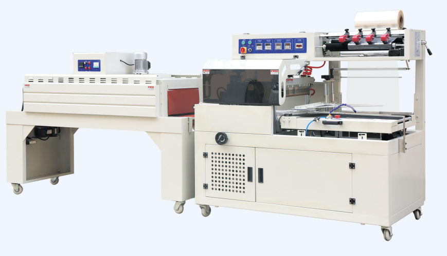 BF-450全自動邊封套膜收縮機/石家莊長條板熱收縮包裝機