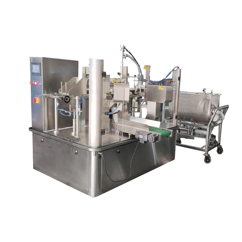 給袋式全自動(dòng)醬料包裝機(jī)，創(chuàng)新科技實(shí)現(xiàn)內(nèi)外袋連線包裝