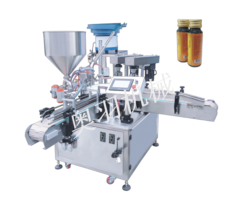 AY-160S小瓶螺紋鋁蓋自動(dòng)灌裝鎖蓋一體機(jī)_自動(dòng)旋蓋設(shè)備系列_第1張_石家莊奧羽自動(dòng)化設(shè)備有限公司 AY-160S小瓶螺紋鋁蓋自動(dòng)灌裝鎖蓋一體機(jī)_http://www.lntfjy.com_自動(dòng)旋蓋設(shè)備系列_第1張