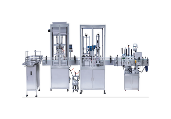 雙頭醬料自動灌裝旋蓋生產(chǎn)線視頻
